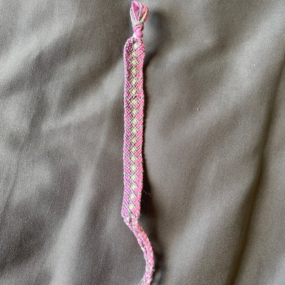 Pink and purple adjustable bracelet